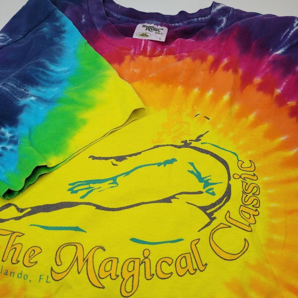 Vntg, Tennessee River Gold Tie Dye T-Shirt, The Magical Classical 1998, L